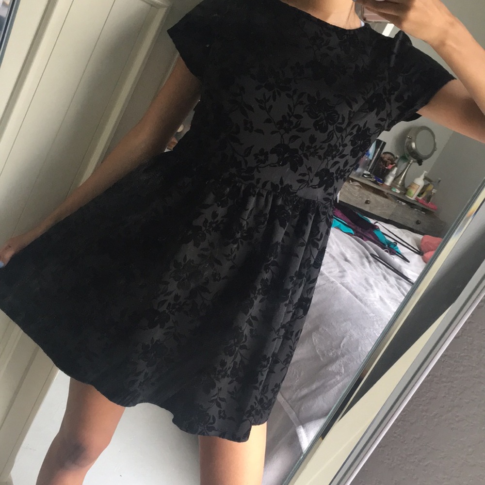Black babydoll styled dress